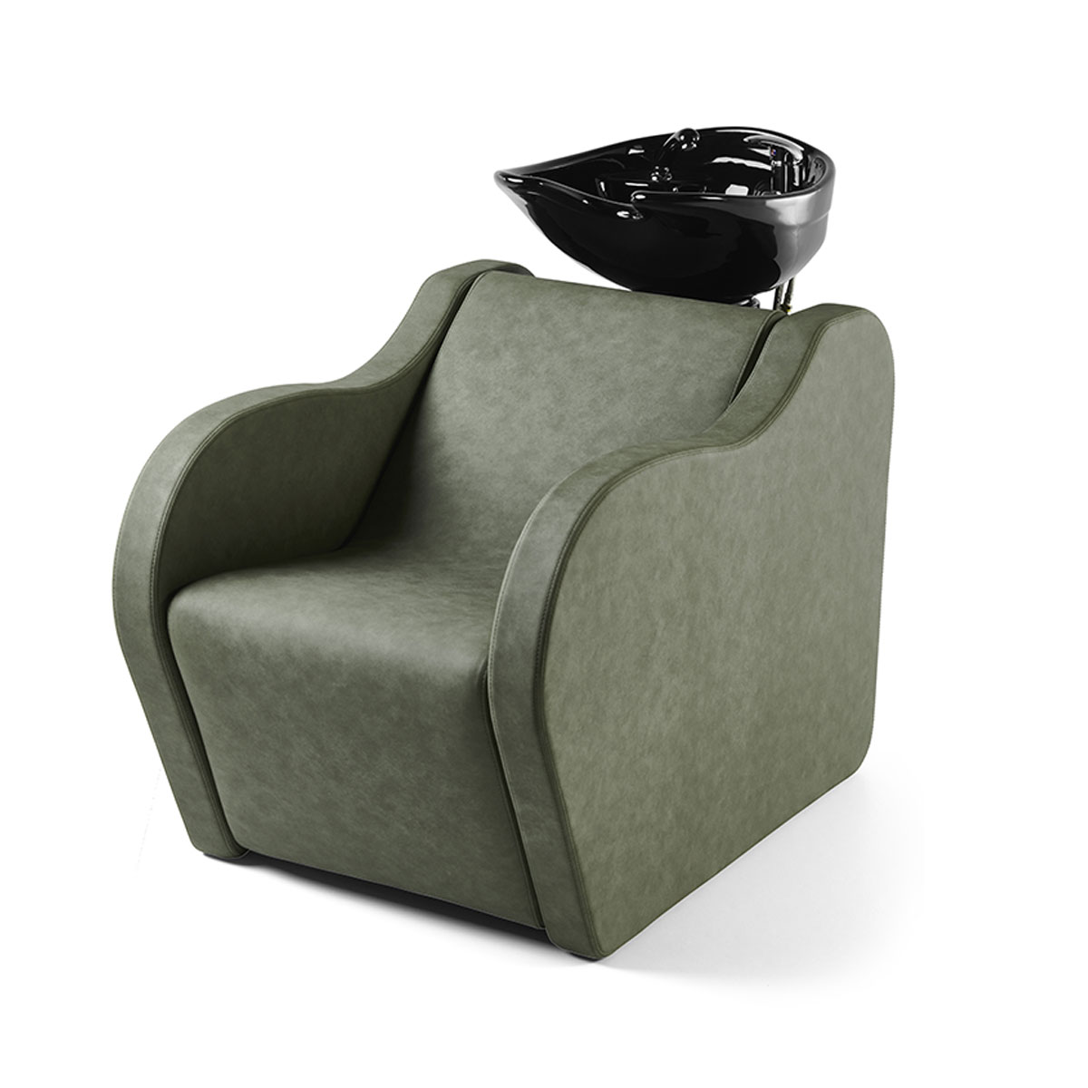 Bac à shampoing avec relève jambes électriques, massage shiatsu en option, élégant et confort optimal