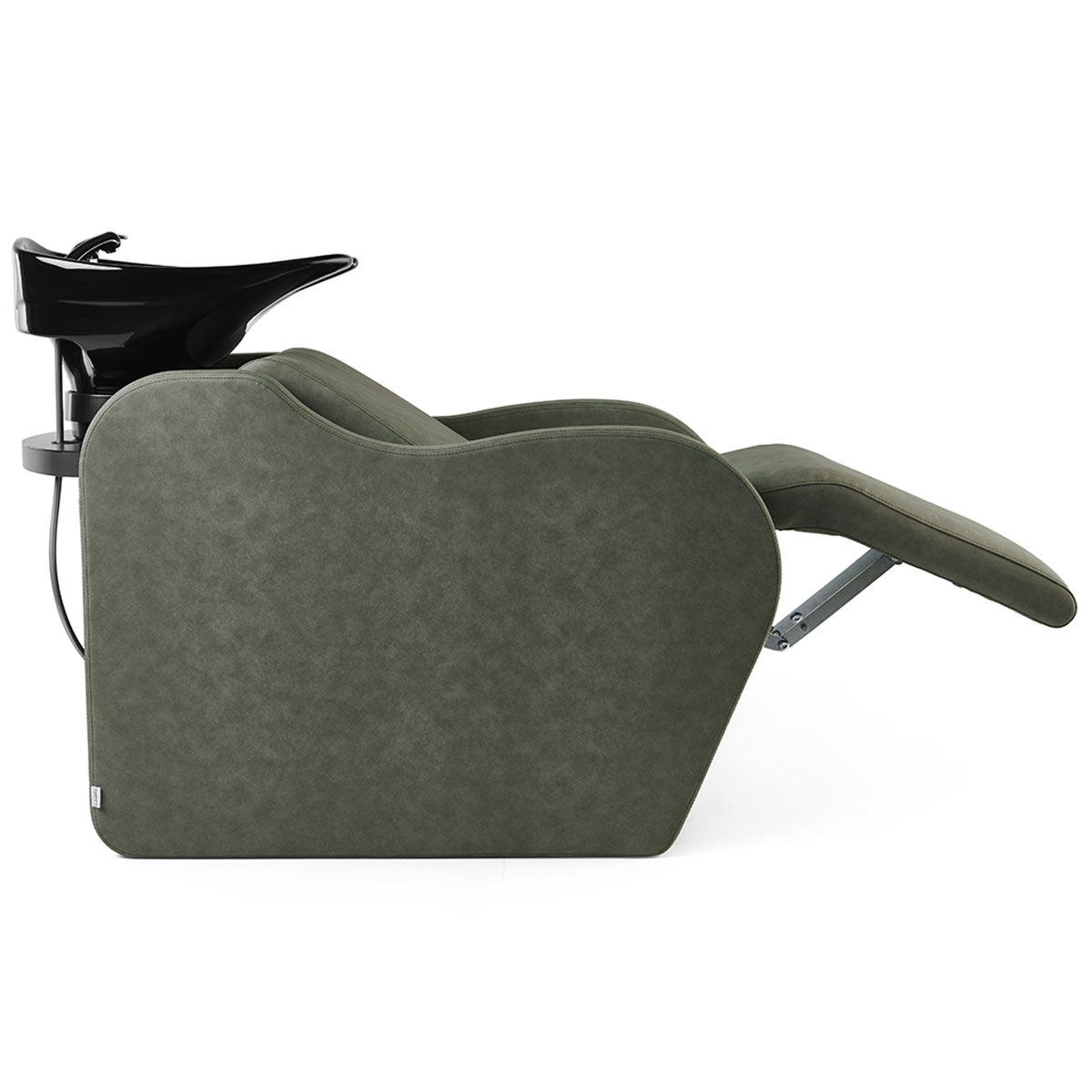 Bac à shampoing avec relève jambes électriques, massage shiatsu en option, élégant et confort optimal