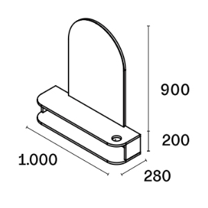 Dimensions poste de coiffage COLY