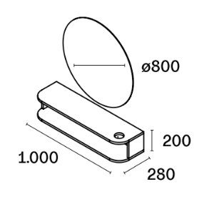 dimensions poste de coiffage OREO
