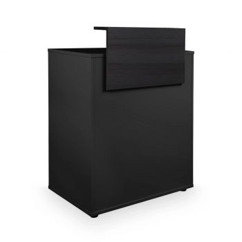 comptoir de réception optimisé pour les petits espaces, avec tablette coulissante, rangement et tiroir avec serrure