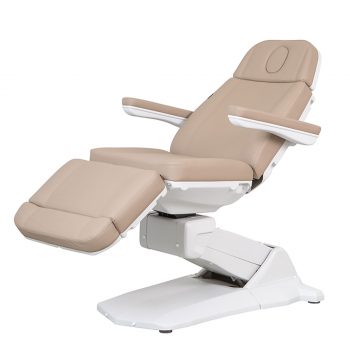 Fauteuil de soin esthétique électrique, 4 moteurs, avec système chauffage intégré, revêtement PU résistant beige