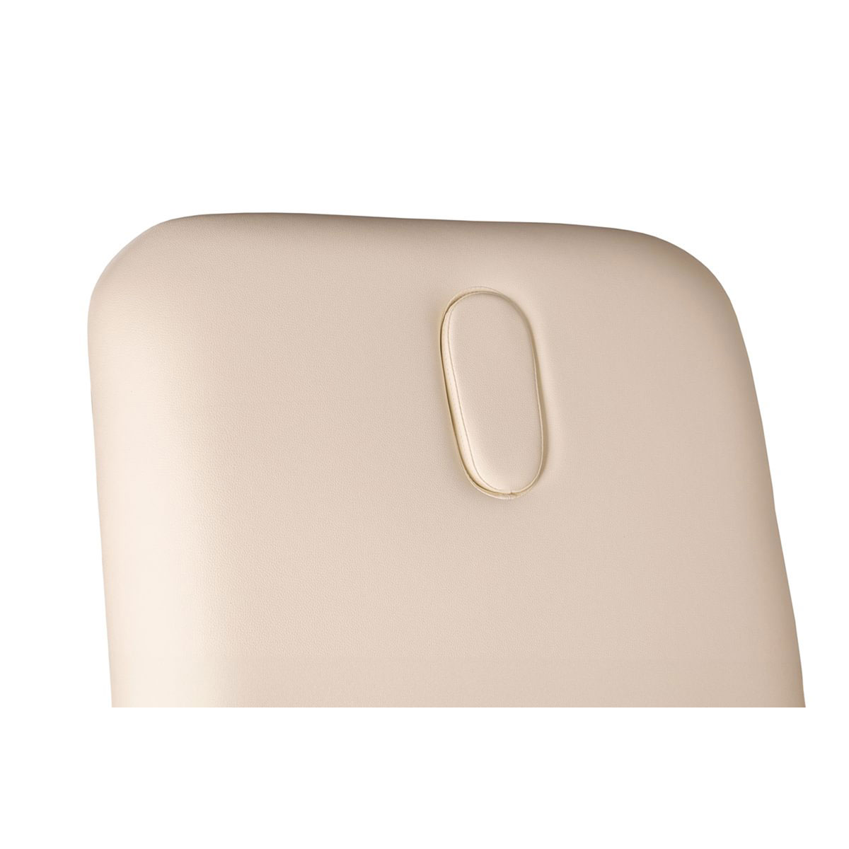 Table de massage électrique DRACO CR OAK avec structure finition bois chêne, hauteur réglable, dossier inclinable, coussin épais en PVC, repose-tête amovible avec cavité faciale et roulettes intégrées.