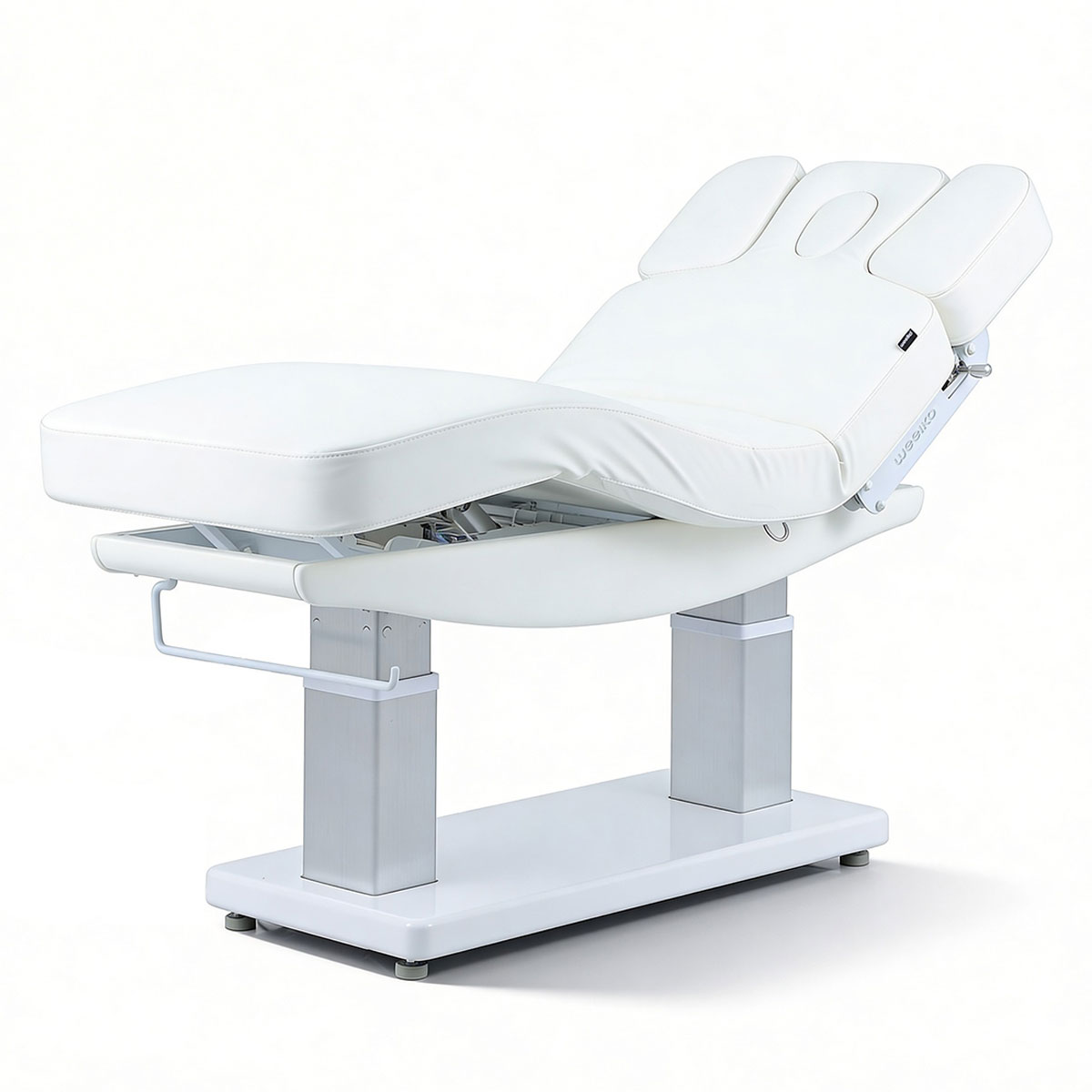 Lit de massage électrique 4 moteurs avec système de chauffage intégré, accoudoirs ajustables et trou pour le visage avec bouchon