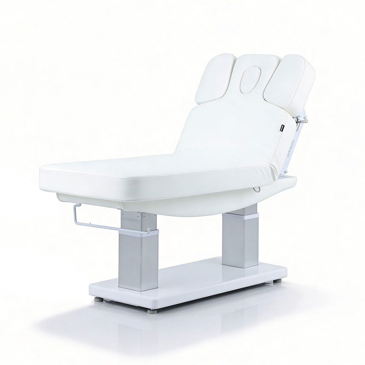Lit de massage électrique 4 moteurs avec système de chauffage intégré, accoudoirs ajustables et trou pour le visage avec bouchon